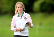 1 September 2023; Emma Fleming of Ireland reviews her yardage book on the 11th hole during day two of the KPMG Women's Irish Open Golf Championship at Dromoland Castle in Clare. Photo by Eóin Noonan/Sportsfile