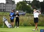 1 September 2023; Emma Flemming of Ireland watches her drive on the 12th hole during day two of the KPMG Women's Irish Open Golf Championship at Dromoland Castle in Clare. Photo by Eóin Noonan/Sportsfile