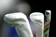 1 September 2023; A detailed view of Golf Ireland head covers in the bag of Sara Byrne of Ireland during day two of the KPMG Women's Irish Open Golf Championship at Dromoland Castle in Clare. Photo by Eóin Noonan/Sportsfile