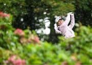 1 September 2023; Áine Donegan of Ireland watches her tee shot on the eighth hole during day two of the KPMG Women's Irish Open Golf Championship at Dromoland Castle in Clare. Photo by Eóin Noonan/Sportsfile