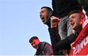 1 September 2023; St Patrick's Athletic players celebrate their side's first goal during the SSE Airtricity Men's Premier Division match between Shelbourne and St Patrick's Athletic at Tolka Park in Dublin. Photo by Seb Daly/Sportsfile