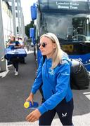 2 September 2023; Emma Tilly of Leinster arrives before the Vodafone Women’s Interprovincial Championship final between Munster and Leinster at Musgrave Park in Cork. Photo by Eóin Noonan/Sportsfile