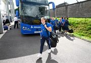 2 September 2023; Katie Whelan of Leinster arrives before the Vodafone Women’s Interprovincial Championship final between Munster and Leinster at Musgrave Park in Cork. Photo by Eóin Noonan/Sportsfile