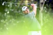 5 September 2023; Shane Lowry of Ireland watches his tee shot on the second hole during a practice round in advance of the Horizon Irish Open Golf Championship at The K Club in Straffan, Kildare. Photo by Eóin Noonan/Sportsfile