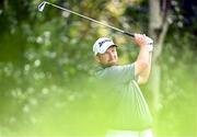 5 September 2023; Shane Lowry of Ireland watches his tee shot on the second hole during a practice round in advance of the Horizon Irish Open Golf Championship at The K Club in Straffan, Kildare. Photo by Eóin Noonan/Sportsfile