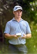 5 September 2023; Conor Purcell of Ireland on the second tee during a practice round in advance of the Horizon Irish Open Golf Championship at The K Club in Straffan, Kildare. Photo by Eóin Noonan/Sportsfile