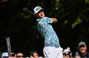 8 September 2023; Adrian Meronk of Poland plays his tee shot on the seventh during day two of the Horizon Irish Open Golf Championship at The K Club in Straffan, Kildare. Photo by Ramsey Cardy/Sportsfile