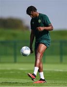 8 September 2023; Jonathan Afolabi during a Republic of Ireland training session at the FAI National Training Centre in Abbotstown, Dublin. Photo by Stephen McCarthy/Sportsfile