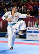 9 September 2023; Gakuji Tozaki of USA during the Male Kata in the World Karate Federation Karate 1 Premier League at the National Indoor Arena at Sport Ireland Campus, Dublin. Photo by Tyler Miller/Sportsfile