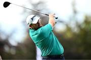 9 September 2023; Shane Lowry of Ireland watches his tee shot on the 10th hole during day three of the Horizon Irish Open Golf Championship at The K Club in Straffan, Kildare. Photo by Ramsey Cardy/Sportsfile