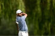 9 September 2023; Shubhankar Sharma of India watches his third shot on the 16th hole during day three of the Horizon Irish Open Golf Championship at The K Club in Straffan, Kildare. Photo by Ramsey Cardy/Sportsfile