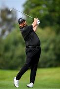 10 September 2023; Shane Lowry of Ireland watches his second shot on the fourth hole during the final round of the Horizon Irish Open Golf Championship at The K Club in Straffan, Kildare. Photo by Ramsey Cardy/Sportsfile