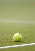 1 July 2004; A general view of a tennis ball. Danone Irish National Tennis Championships, Donnybrook Tennis Club, Dublin. Picture credit; Brendan Moran / SPORTSFILE