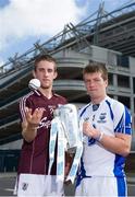 3 September 2013; Powering the GAA Minors: electric Ireland linked up with Minor GAA finalists, from left, Daragh Dolan, Galway captain, and Kevin Daly, Waterford captain, ahead of the 2013 electric Ireland GAA Football and Hurling All-Ireland Minor Championship Finals to announce that Electric Ireland have committed a prize fund of €10,000 to the county boards of the winning Football and Hurling Minor teams in order to promote the Minor game in their county. Croke Park, Dublin. Picture credit: Brendan Moran / SPORTSFILE