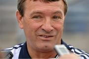 2 September 2013; Cork manager Jimmy Barry Murphy speaking to reporters during a press event ahead of their GAA Hurling All-Ireland Senior Championship final against Clare on Sunday. Cork Hurling Press Event, Pairc Ui Rinn, Cork. Picture credit: Diarmuid Greene / SPORTSFILE