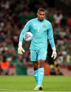 10 September 2023; Republic of Ireland goalkeeper Gavin Bazunu during the UEFA EURO 2024 Championship qualifying group B match between Republic of Ireland and Netherlands at the Aviva Stadium in Dublin. Photo by Michael P Ryan/Sportsfile