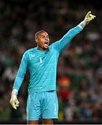 10 September 2023; Republic of Ireland goalkeeper Gavin Bazunu during the UEFA EURO 2024 Championship qualifying group B match between Republic of Ireland and Netherlands at the Aviva Stadium in Dublin. Photo by Sam Barnes/Sportsfile