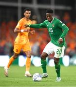 10 September 2023; Chiedozie Ogbene of Republic of Ireland during the UEFA EURO 2024 Championship qualifying group B match between Republic of Ireland and Netherlands at the Aviva Stadium in Dublin. Photo by Stephen McCarthy/Sportsfile