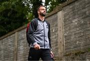 15 September 2023; Robbie Benson of Dundalk arrives before the Sports Direct Men’s FAI Cup quarter-final match between Galway United and Dundalk at Eamonn Deacy Park in Galway. Photo by Ben McShane/Sportsfile