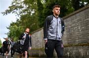 15 September 2023; Archie Davies of Dundalk arrives before the Sports Direct Men’s FAI Cup quarter-final match between Galway United and Dundalk at Eamonn Deacy Park in Galway. Photo by Ben McShane/Sportsfile