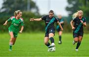 17 September 2023; Lia O'Leary of Shamrock Rovers in action against Lauren Walsh of Cork City during the Sports Direct Women's FAI Cup quarter-final match between Cork City and Shamrock Rovers at Bishopstown Stadium in Cork. Photo by Eóin Noonan/Sportsfile