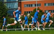 18 September 2023; Brian Deeny, left, during a Leinster rugby squad training session at UCD in Dublin. Photo by Harry Murphy/Sportsfile