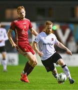 15 September 2023; Daryl Horgan of Dundalk and Vince Borden of Galway United during the Sports Direct Men’s FAI Cup quarter-final match between Galway United and Dundalk at Eamonn Deacy Park in Galway. Photo by Ben McShane/Sportsfile
