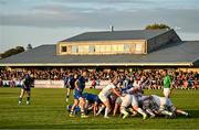 22 September 2023; A general view of a scrum during the pre season friendly match between Leinster and Ulster at Navan RFC in Navan, Meath. Photo by Sam Barnes/Sportsfile