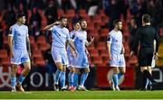 22 September 2023; Derry City players protest to referee Robert Harvey as Stefan Radosavljevic of Sligo Rovers scores his side's first goal during the SSE Airtricity Men's Premier Division match between Sligo Rovers and Derry City at The Showgrounds in Sligo. Photo by Tyler Miller/Sportsfile