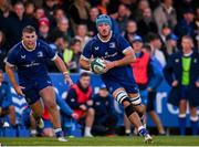 22 September 2023; Will Connors, right, and John McKee of Leinster during the pre season friendly match between Leinster and Ulster at Navan RFC in Navan, Meath. Photo by Sam Barnes/Sportsfile