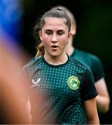 24 September 2023; Isabel Ryan of Republic of Ireland before the Women's U19 international friendly match between Northern Ireland and Republic of Ireland at Blanchflower Stadium in Belfast. Photo by Ben McShane/Sportsfile