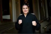 26 September 2023; Katie Taylor poses for a portrait after the official pre-fight press conference, at The Westin Hotel in Dublin, ahead of the highly anticipated rematch between Chantelle Cameron and Katie Taylor on November 25th. Photo by David Fitzgerald/Sportsfile
