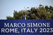 27 September 2023; Ludvig Åberg of Europe ahead of a practice round before the 2023 Ryder Cup at Marco Simone Golf and Country Club in Rome, Italy. Photo by Ramsey Cardy/Sportsfile