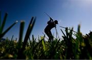 27 September 2023; Rory McIlroy of Europe plays his tee shot on the 17th hole during a practice round before the 2023 Ryder Cup at Marco Simone Golf and Country Club in Rome, Italy. Photo by Ramsey Cardy/Sportsfile