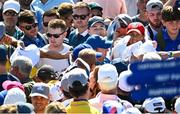 27 September 2023; Rory McIlroy of Europe signs autographs during a practice round before the 2023 Ryder Cup at Marco Simone Golf and Country Club in Rome, Italy. Photo by Ramsey Cardy/Sportsfile