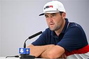 27 September 2023; Scottie Scheffler of USA during a press conference before the 2023 Ryder Cup at Marco Simone Golf and Country Club in Rome, Italy. Photo by Brendan Moran/Sportsfile