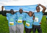 1 October 2023; Participants originally from Botswana during the Permanent TSB Sanctuary Run 2023 at the Cross Country track of the Sport Ireland Campus in Dublin. The Permanent TSB Sanctuary Run on the Sport Ireland campus attracted nearly 1,000 participants including refugees from Direct Provision centres across Ireland, Ukrainian people in Dublin, locals and Irish Olympians. The event, to celebrate diversity and interculturalism in Ireland today, was run by the Sanctuary Runners’ organisation and supported by the Olympic Federation of Ireland and Athletics Ireland. Photo by Stephen McCarthy/Sportsfile