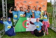 1 October 2023; Participants originally from Algeria during the Permanent TSB Sanctuary Run 2023 at the Cross Country track of the Sport Ireland Campus in Dublin. The Permanent TSB Sanctuary Run on the Sport Ireland campus attracted nearly 1,000 participants including refugees from Direct Provision centres across Ireland, Ukrainian people in Dublin, locals and Irish Olympians. The event, to celebrate diversity and interculturalism in Ireland today, was run by the Sanctuary Runners’ organisation and supported by the Olympic Federation of Ireland and Athletics Ireland. Photo by Stephen McCarthy/Sportsfile