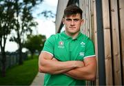 3 October 2023; Dan Sheehan poses for a portait after an Ireland Rugby media conference at Complexe de la Chambrerie in Tours, France. Photo by Harry Murphy/Sportsfile