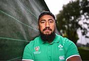 4 October 2023; Bundee Aki poses for a portait after an Ireland rugby media conference at Complexe de la Chambrerie in Tours, France. Photo by Harry Murphy/Sportsfile