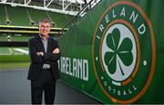 05 October 2023; Manager Stephen Kenny stands for a portrait before a Republic of Ireland squad announcement at the Aviva Stadium in Dublin. Photo by Seb Daly/Sportsfile