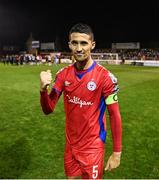 6 October 2023; Shane Griffin of Shelbourne celebrates after the SSE Airtricity Men's Premier Division match between Shelbourne and Dundalk at Tolka Park in Dublin. Photo by Stephen McCarthy/Sportsfile