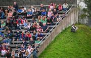 7 October 2023; A young supporter watches on from a hill beside the grandstand during the pre-season friendly match between Ulster and Glasgow Warriors at Kingspan Breffni in Cavan. Photo by Ben McShane/Sportsfile