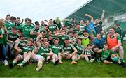 8 October 2023; Mohill players and supporters celebrate after victory in the Leitrim County Senior Club Football Championship final match between Mohill and St Mary's Kiltoghert at Avant Money Páirc Seán Mac Diarmada in Carrick-on-Shannon, Leitrim. Photo by Piaras Ó Mídheach/Sportsfile