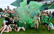 8 October 2023; Mohill players and supporters celebrate after victory in the Leitrim County Senior Club Football Championship final match between Mohill and St Mary's Kiltoghert at Avant Money Páirc Seán Mac Diarmada in Carrick-on-Shannon, Leitrim. Photo by Piaras Ó Mídheach/Sportsfile