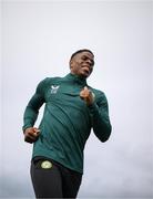 10 October 2023; Chiedozie Ogbene during a Republic of Ireland training session at the FAI National Training Centre in Abbotstown, Dublin. Photo by Stephen McCarthy/Sportsfile