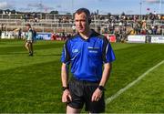 15 October 2023; Referee Brian Higgins before the Down County Senior Club Football Championship final match between Burren and Kilcoo at Pairc Esler in Newry, Down. Photo by Ben McShane/Sportsfile