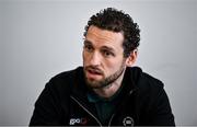 16 October 2023; GPA chief executive officer Tom Parsons speaking during a GPA post AGM media briefing at the Radisson Blu Hotel in Dublin Airport, Dublin. Photo by David Fitzgerald/Sportsfile