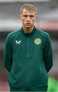 17 October 2023; Luca Cailloce of Republic of Ireland before the UEFA European U17 Championship qualifying group 10 match between Switzerland and Republic of Ireland at Turner's Cross in Cork. Photo by Eóin Noonan/Sportsfile