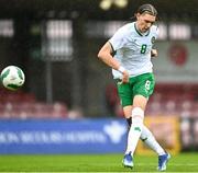 17 October 2023; Niall McAndrews of Republic of Ireland during the UEFA European U17 Championship qualifying group 10 match between Switzerland and Republic of Ireland at Turner's Cross in Cork. Photo by Eóin Noonan/Sportsfile